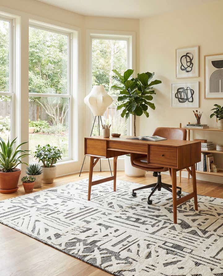 5' x 8' Hand Woven Prismatic Rug