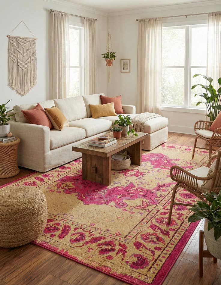 Detail image of  10' 6 x 16' 5  Washable Fleur Rug