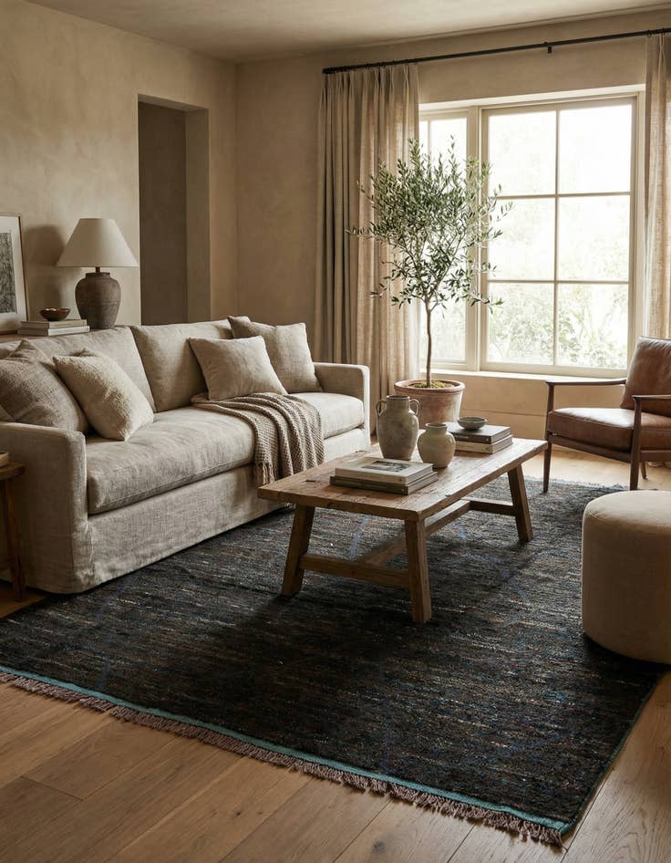 Detail image of 7' 9 x 10' 3  Hand Knotted Moroccan Wool Rug