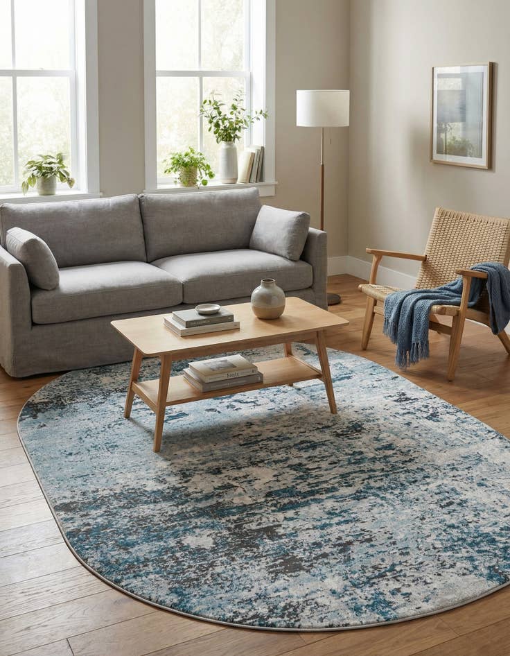 Detail image of  5' 3 x 8' Leipzig Oval Rug