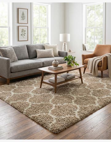 7' 10 x 7' 10 Trellis Shag Square Rug