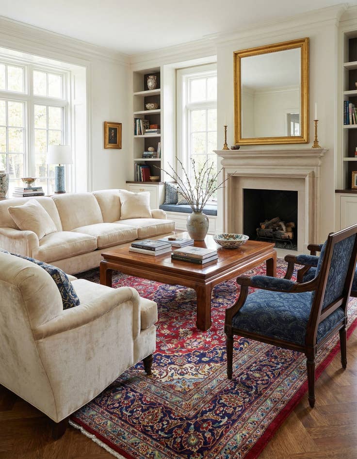 Detail image of  9' 8 x 12' 9  Hand Knotted Mashad Persian Wool Rug