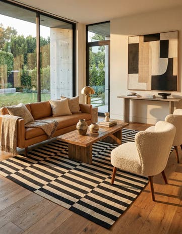 5' 8 x 7' 7 Hand Woven Kilim Modern Wool Rug