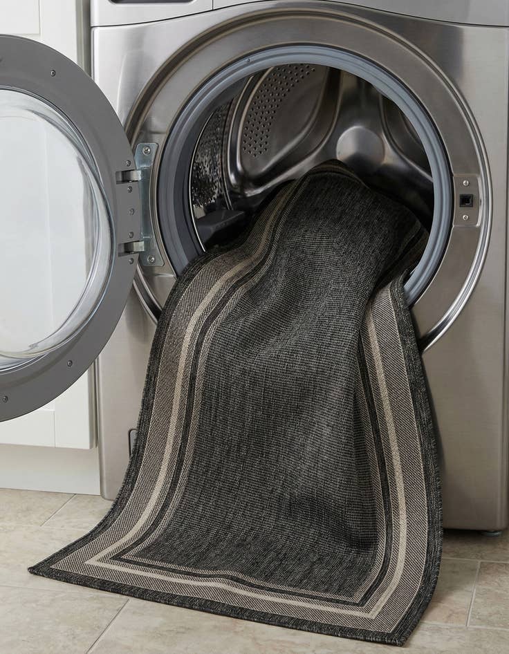 Detail image of  5' 3 x 14' 8  Washable Border Indoor / Outdoor Runner Rug