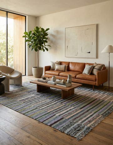 9' x 12' Hand Woven Kilim Modern Wool Rug