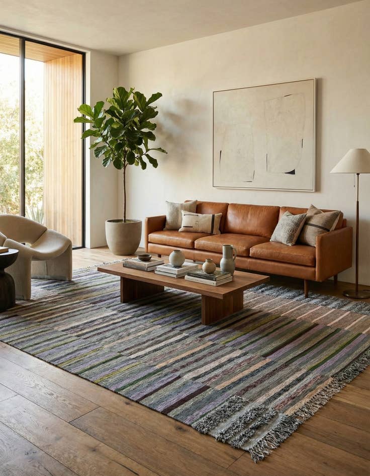 Detail image of  9' x 12'  Hand Woven Kilim Modern Wool Rug