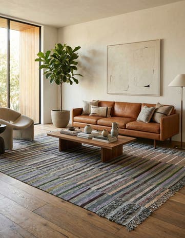 9' x 12' Hand Woven Kilim Modern Wool Rug