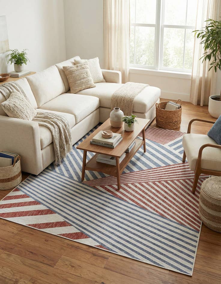 Detail image of 7' 10 x 7' 10  Washable Jill Zarin Indoor / Outdoor Square Rug