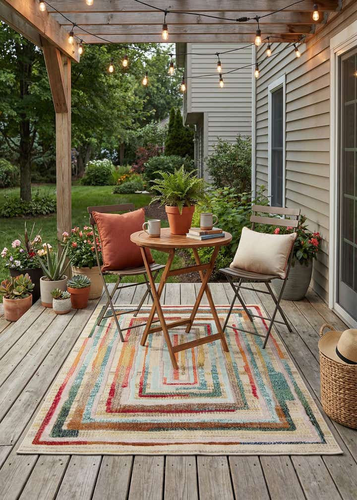 4' x 6' Easy-Clean Casablanca Indoor / Outdoor Rug