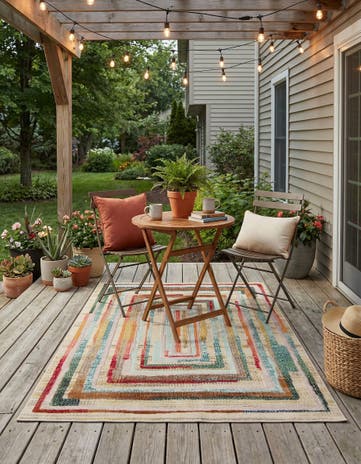 4' x 6' Easy-Clean Casablanca Indoor / Outdoor Rug