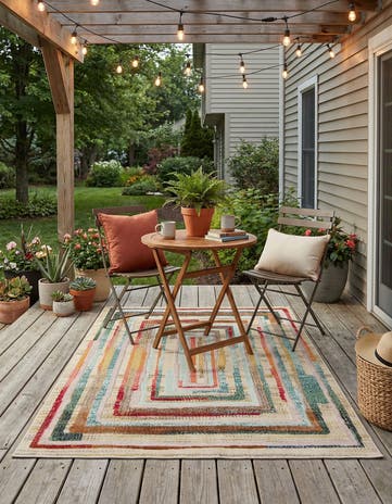 4' x 6' Easy-Clean Casablanca Indoor / Outdoor Rug