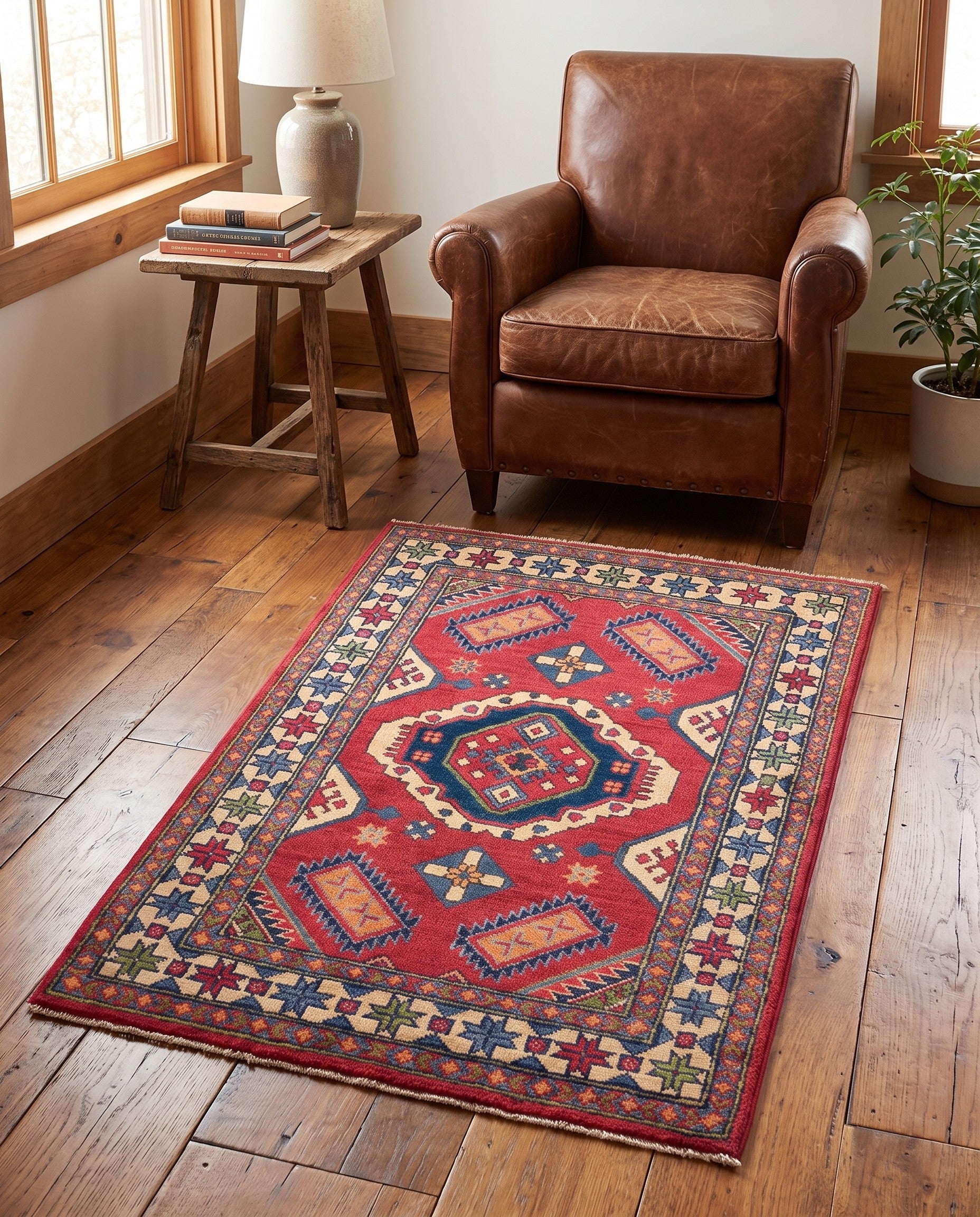 2' 8 x 4' 2 Hand Knotted Kazak Rug