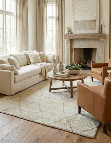 6' 5 x 8' 7 Hand Knotted Moroccan Wool Rug