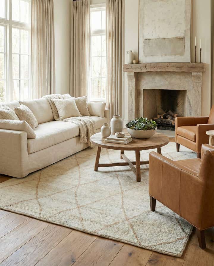 6' 5 x 8' 7 Hand Knotted Moroccan Wool Rug
