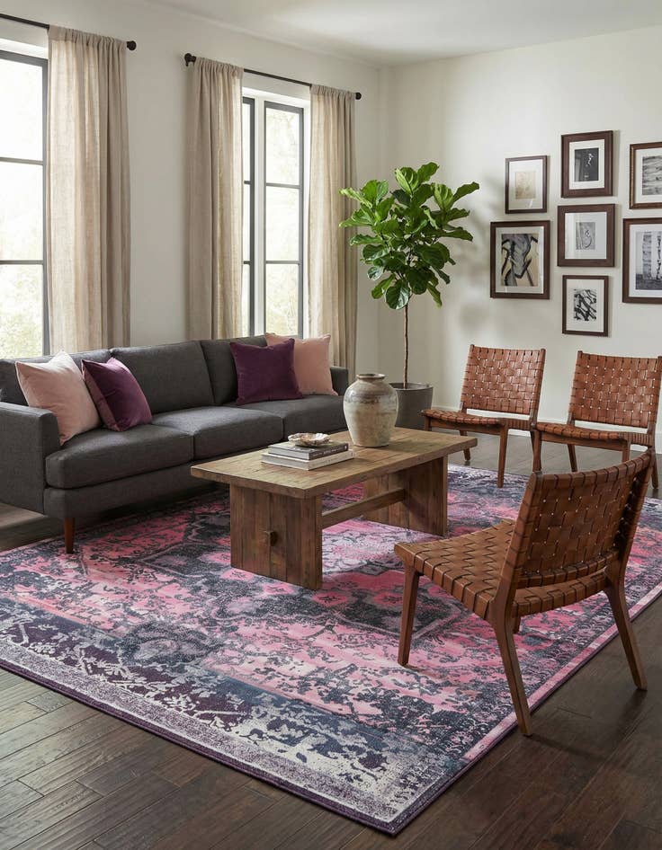 Detail image of  9' 2 x 12'  Washable Francesca Rug