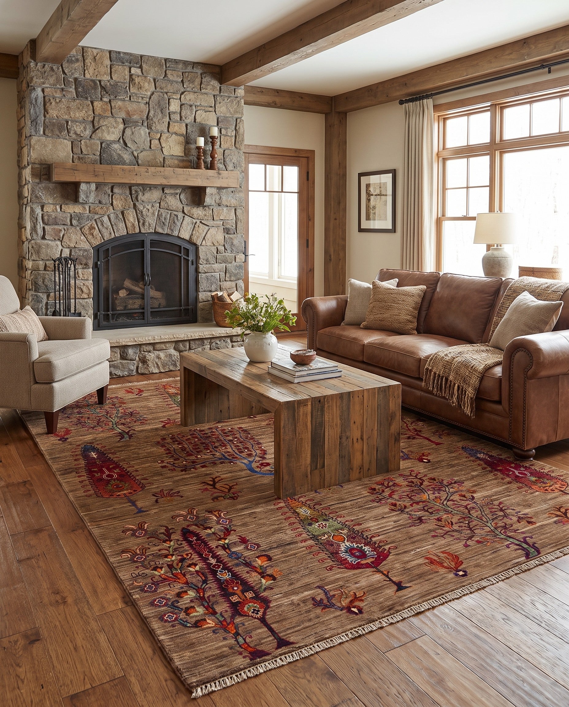 5' 1 x 6' 8 Hand Knotted Ariana Ziegler Rug