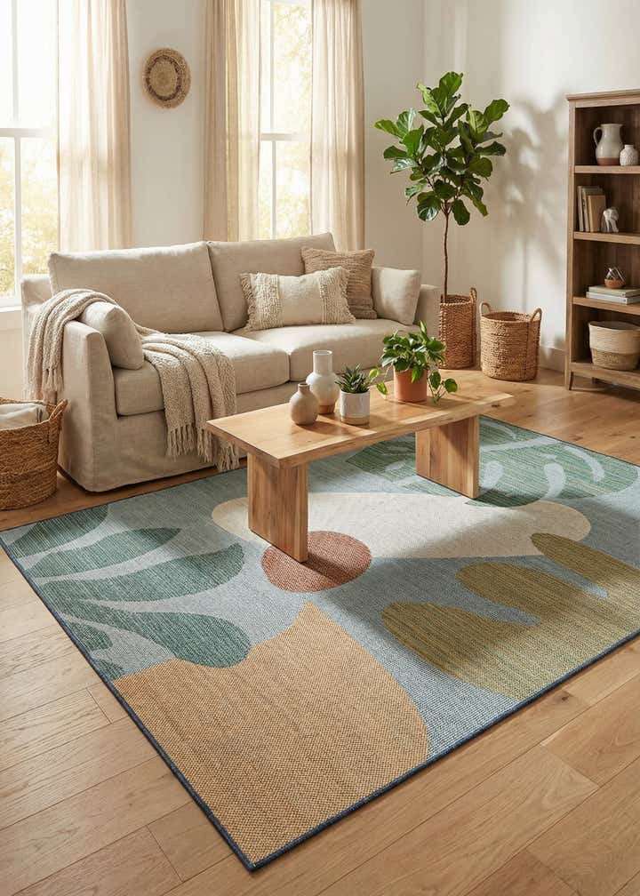 6' 1 x 9' Easy-Clean Baja Indoor / Outdoor Rug