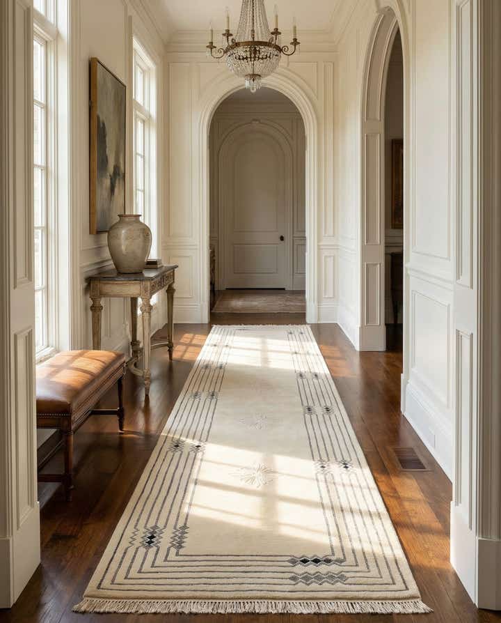 2' 8 x 12' 10 Hand Knotted Darya Wool Runner Rug