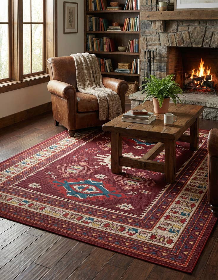 Detail image of 9' x 12'  Washable Baja Indoor / Outdoor Rug