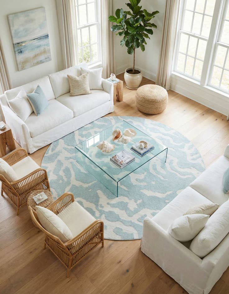 Detail image of  10' x 10'  Washable Sabrina Soto Indoor / Outdoor Round Rug