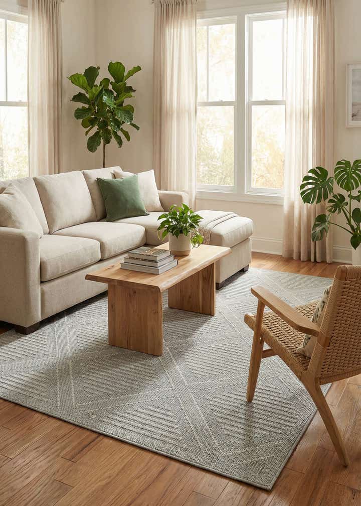 7' 10 x 10' Easy-Clean Trellis Indoor / Outdoor Rug