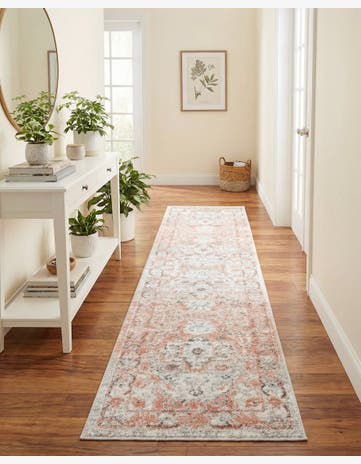 Rose Pink Madeline Vintage Runner Rug