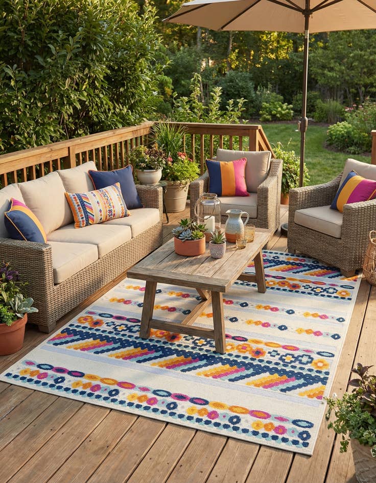 Detail image of 6' x 9' Easy-Clean Aruba Indoor / Outdoor Rug