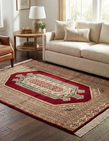 4' 2 x 6' 2 Hand Knotted Bokhara Oriental Rug