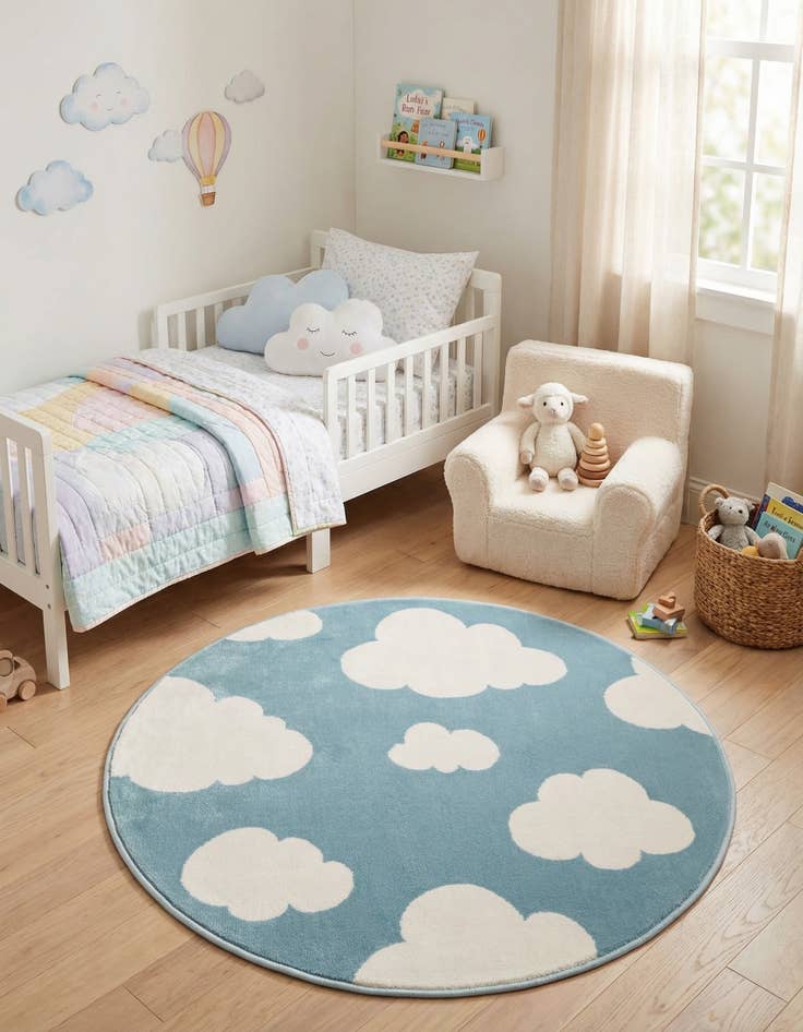 Detail image of 3' x 3' Whimsy Kids Round Rug