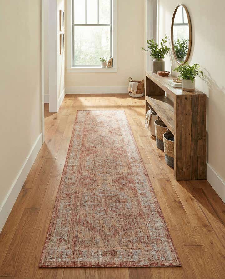 2' 7 x 12' Easy-Clean Traditional Indoor / Outdoor Runner Rug