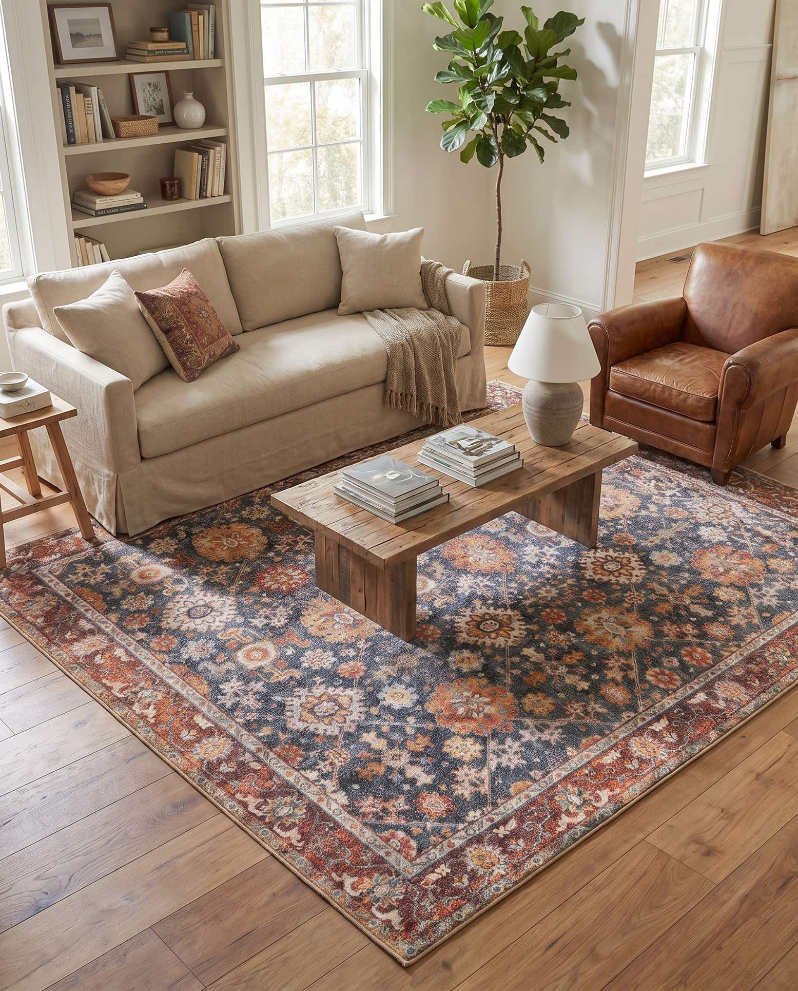7' 10 x 7' 10 Washable Timeless Square Rug