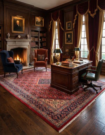 9' 8 x 13' Hand Knotted Farahan Persian Wool Rug