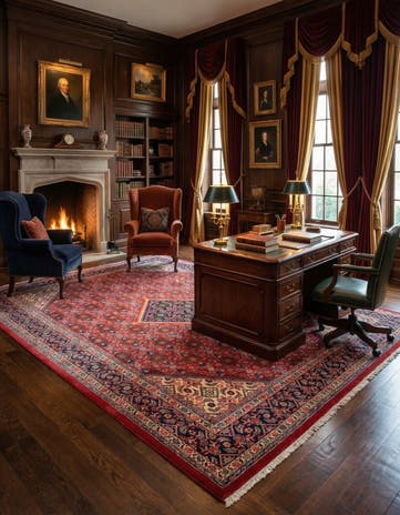 9' 8 x 13' Hand Knotted Farahan Persian Wool Rug