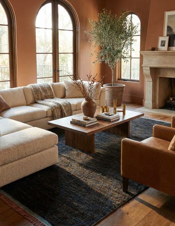 8' x 10' 4 Hand Knotted Moroccan Wool Rug