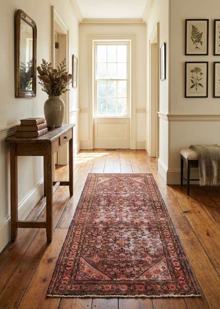 3' 6 x 7' 5 Hand Knotted Ultra Vintage Persian Wool Runner Rug