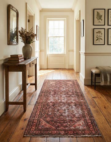 3' 6 x 7' 5 Hand Knotted Ultra Vintage Persian Wool Runner Rug