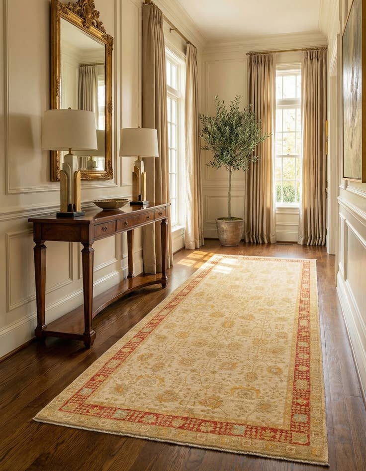 Detail image of 6' 7 x 14' 7 Kaizar Wool Runner Rug