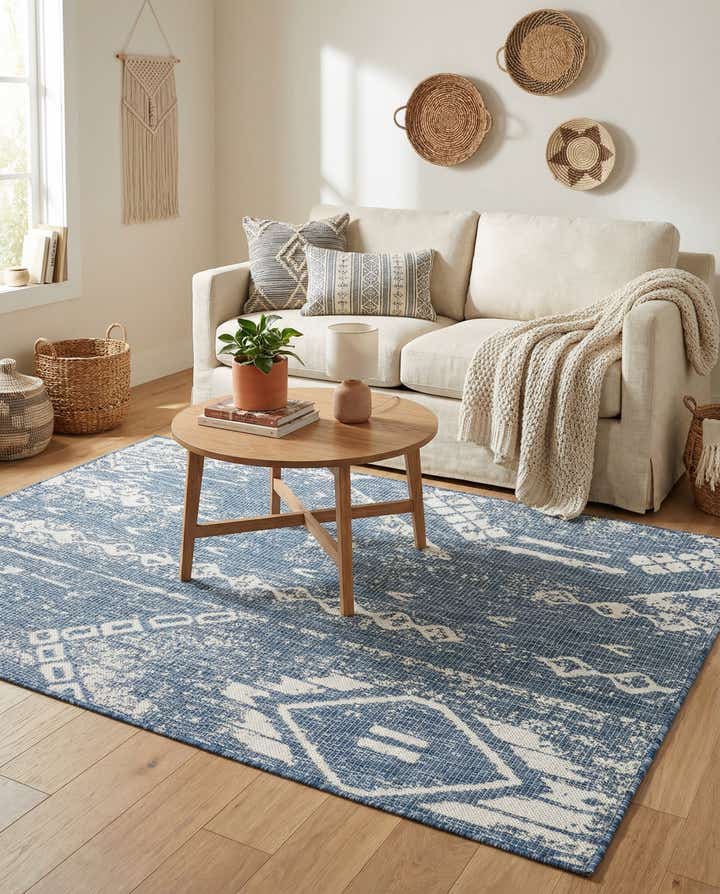 4' x 6' Easy-Clean Bohemian Indoor / Outdoor Rug