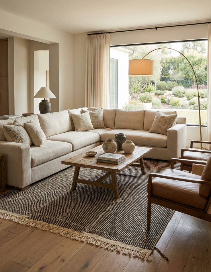 Detail image of 5' 10 x 9' 5  Hand Woven Kilim Modern Wool Rug