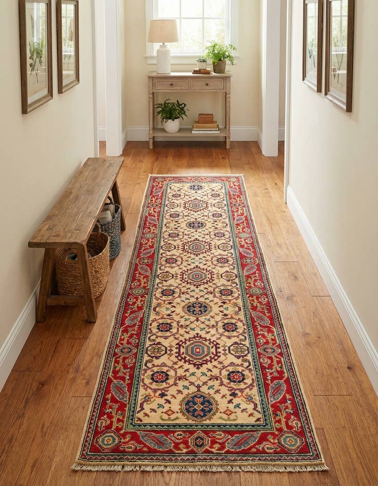 Detail image of 2' 9 x 9' 9  Hand Knotted Kazak Runner Rug