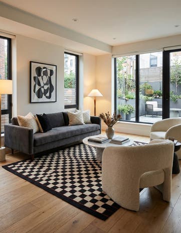 5' 9 x 7' 8 Hand Woven Kilim Modern Wool Rug