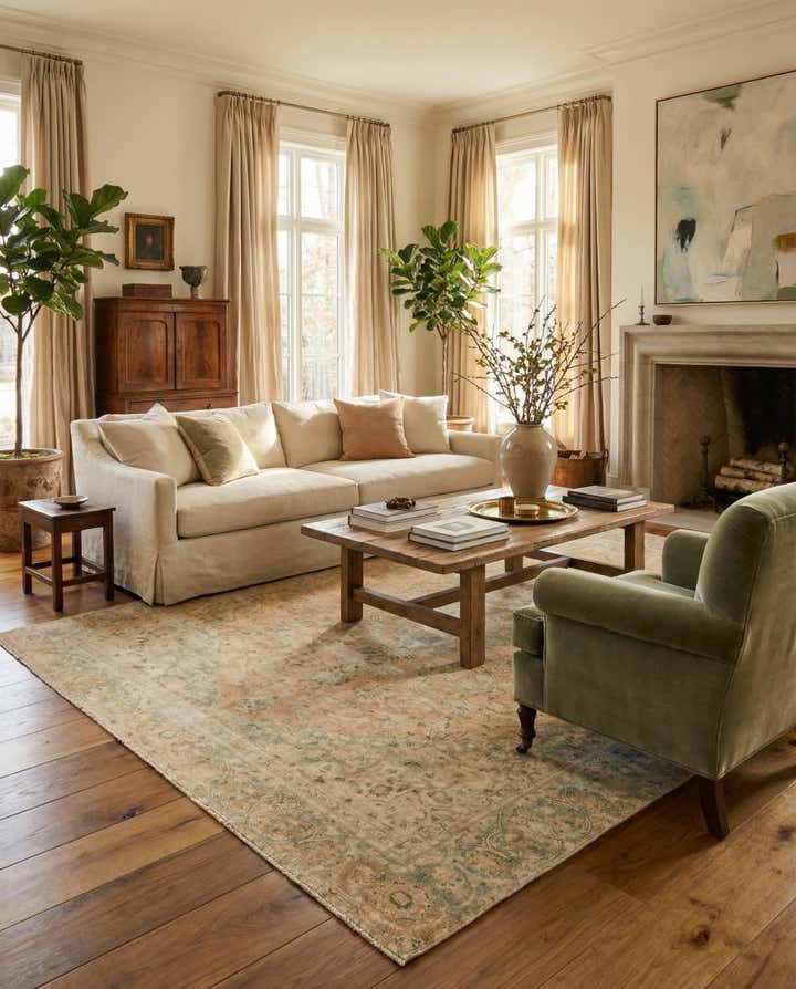 8' 7 x 12' 10 Hand Knotted Ultra Vintage Persian Wool Rug