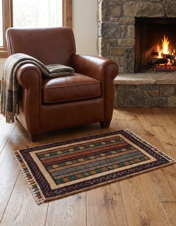 2' x 2' 11 Hand Knotted Kazak Rug