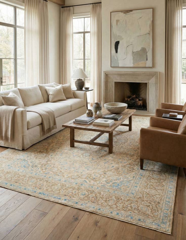 Detail image of 10' x 13' 6 Hand Knotted Ultra Vintage Persian Wool Rug