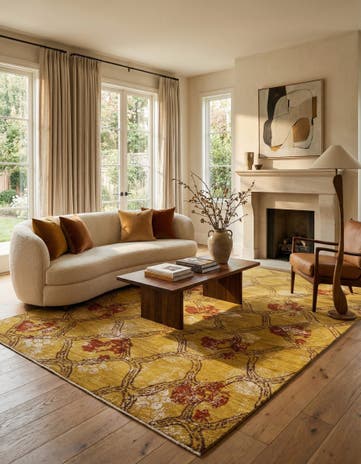 5' 7 x 7' 5 Hand Knotted Anar Rug