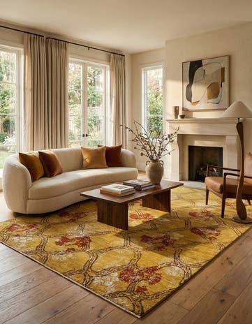 5' 7 x 7' 5 Hand Knotted Anar Rug
