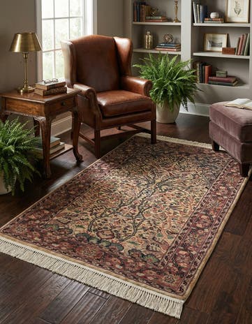 3' 1 x 5' 3 Hand Knotted Kashmir Oriental Rug