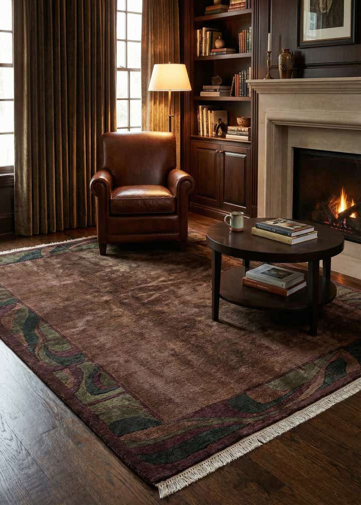 6' 7 x 7' 5 Hand Knotted Nepal Wool Square Rug