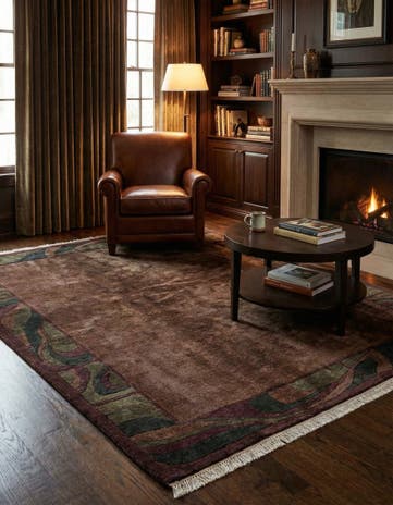 6' 7 x 7' 5 Hand Knotted Nepal Wool Square Rug