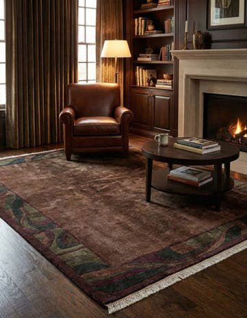 6' 7 x 7' 5 Hand Knotted Nepal Wool Square Rug